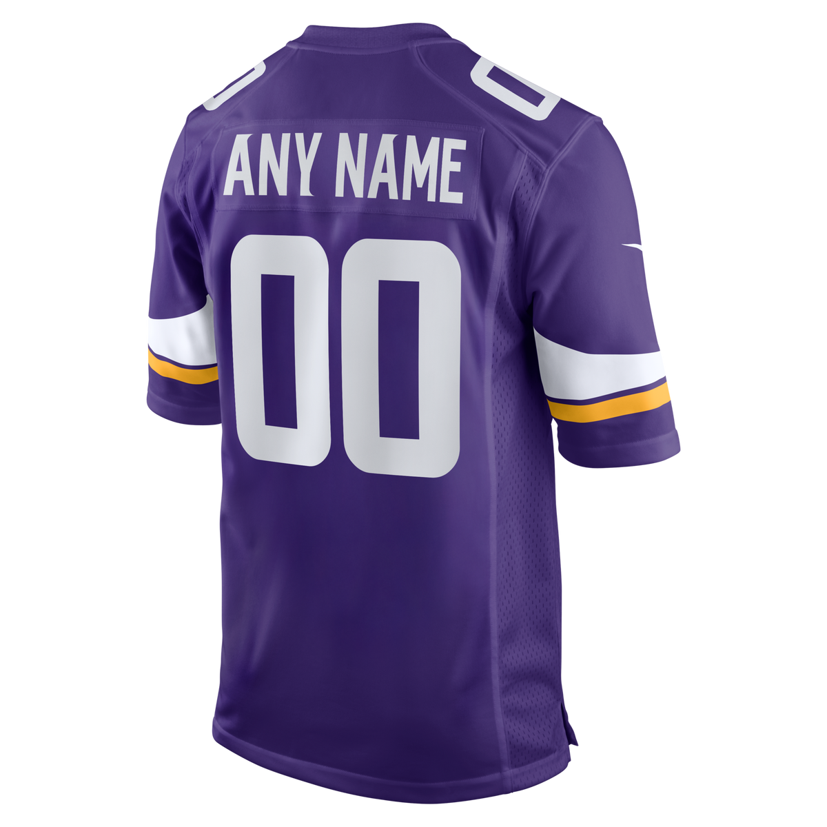 Minnesota Vikings Purple Custom Game Jersey product image 4, provided for visual reference and product detail review