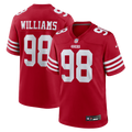 San Francisco 49ers Mykel Williams Scarlet Game Player Jersey product image 1, provided for visual reference and product