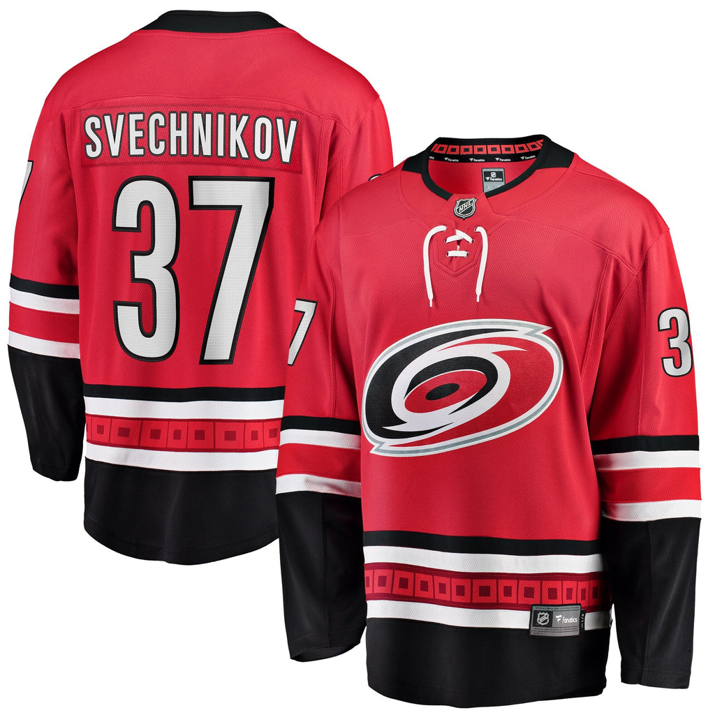 Carolina Hurricanes Andrei Svechnikov Red Alternate Breakaway Player Jersey product image 1, provided for visual reference