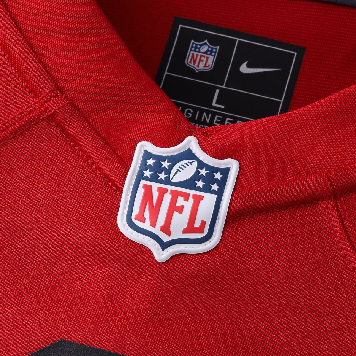 San Francisco 49ers Fred Warner Scarlet Alternate Game Jersey product image 5, provided for visual reference and product