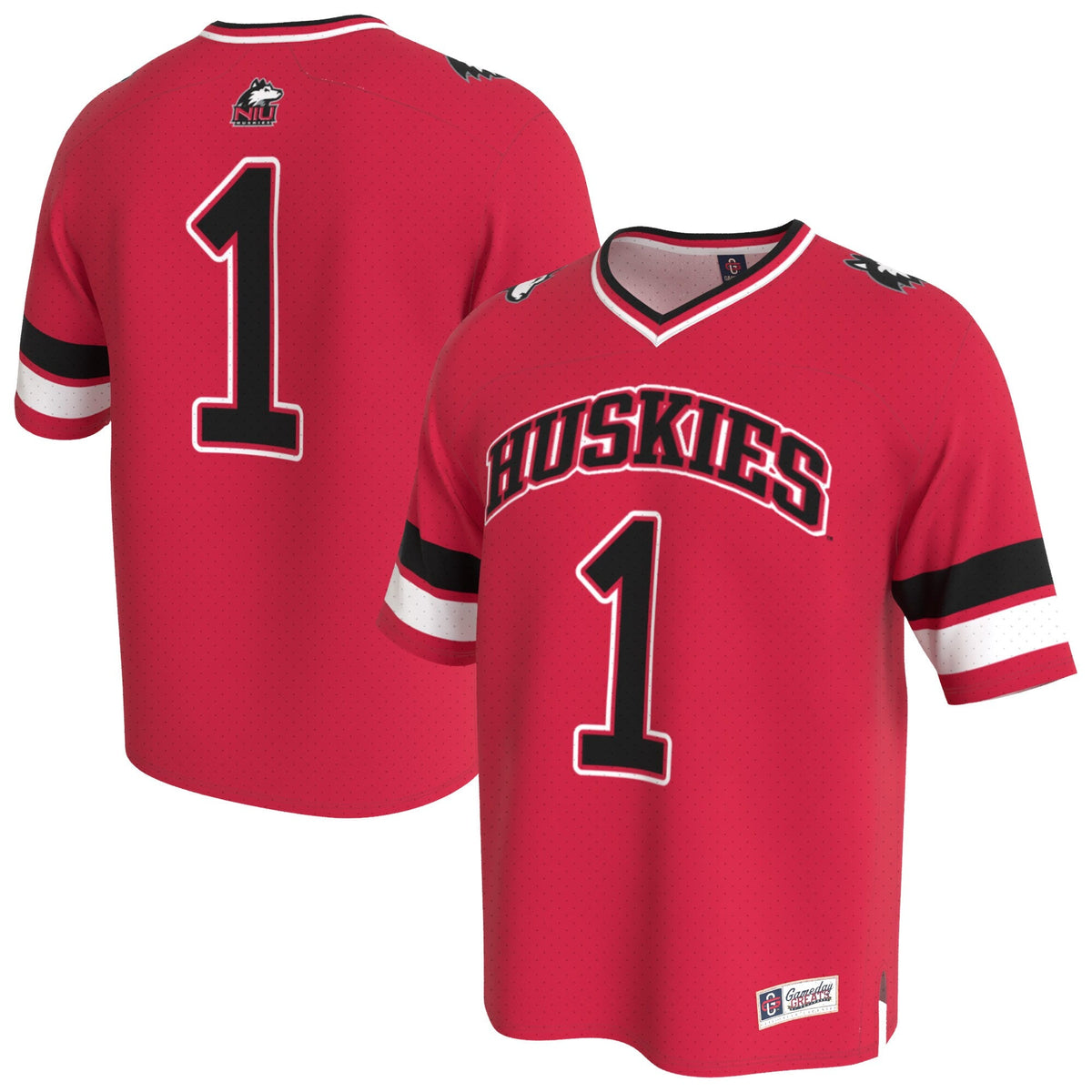 Northern Illinois Huskies Lightweight Collegiate Football Fashion Jersey - Cardinal product image 1, provided for visual