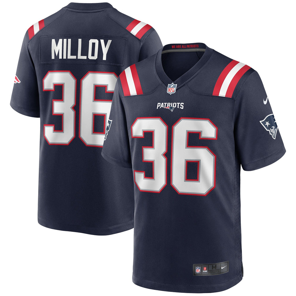 New England Patriots Lawyer Milloy Navy Game Retired Player Jersey product image 2, provided for visual reference and