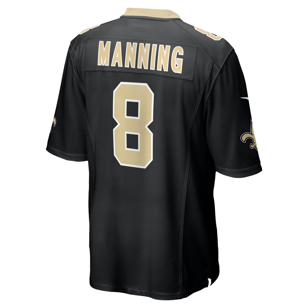 New Orleans Saints Archie Manning Black Game Retired Player Jersey product image 3, provided for visual reference and