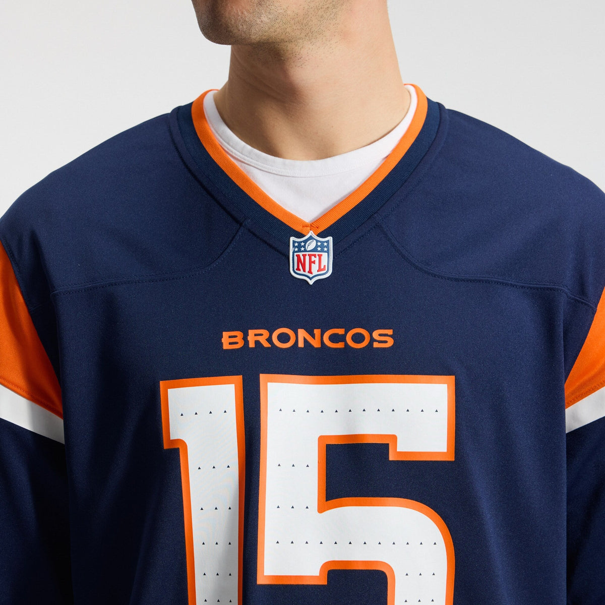 Denver Broncos Nik Bonitto Navy Alternate Game Jersey product image 10, provided for visual reference and product detail