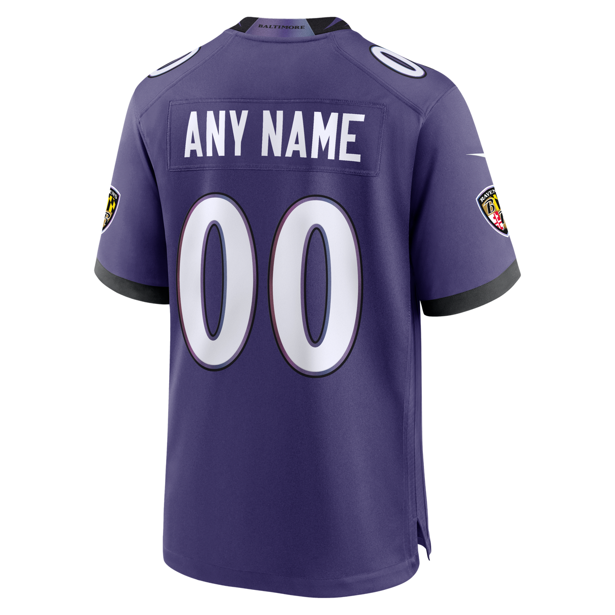 Baltimore Ravens Purple Custom Game Jersey product image 4, provided for visual reference and product detail review