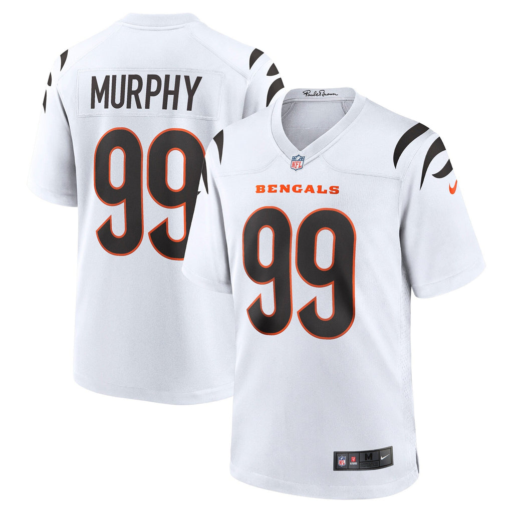 Cincinnati Bengals Myles Murphy White Team Game Jersey product image 1, provided for visual reference and product detail