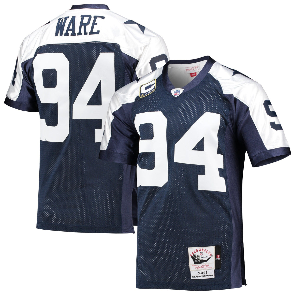 Dallas Cowboys DeMarcus Ware Navy 2011 Authentic Throwback Retired Player Jersey product image 1, provided for visual