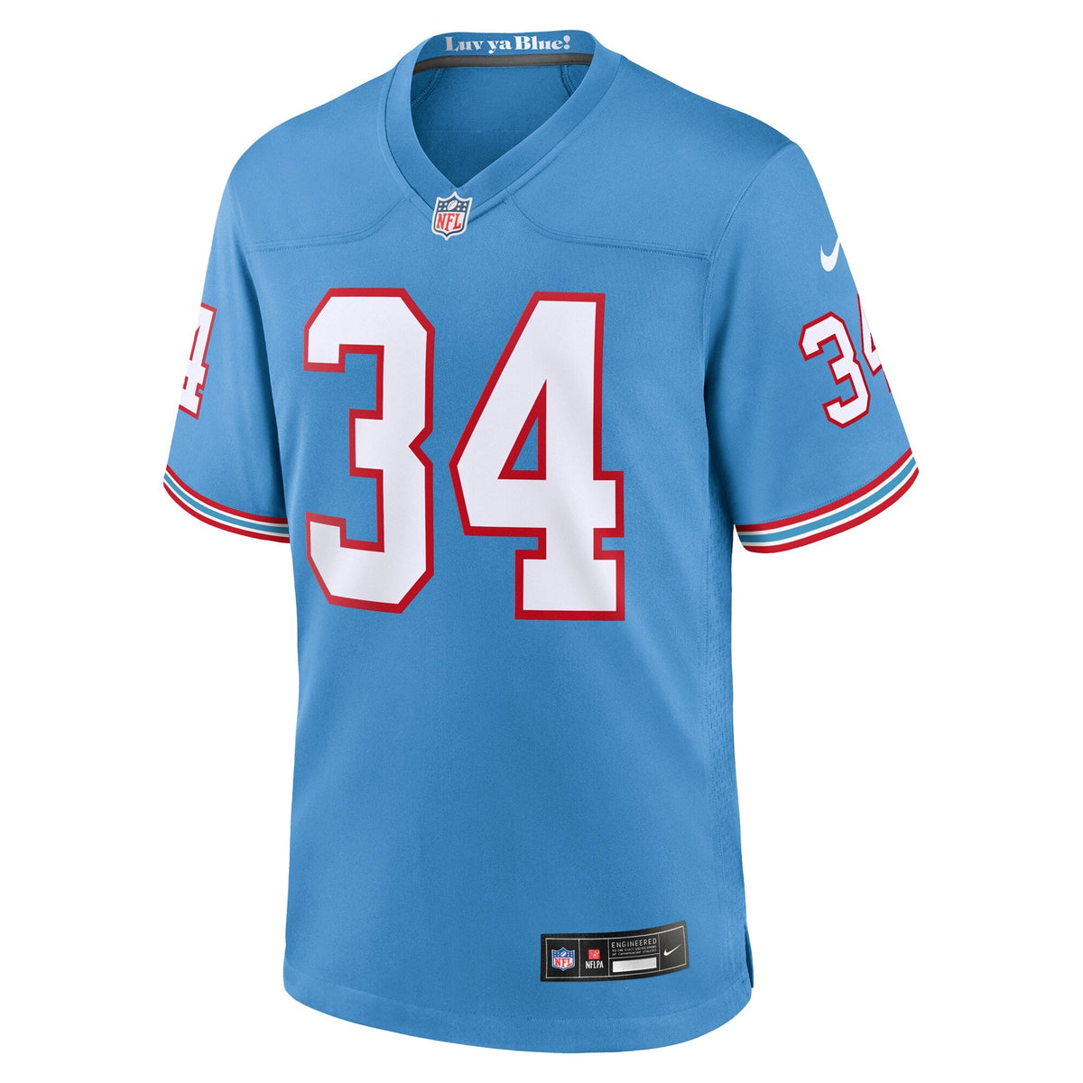 Tennessee Titans Earl Campbell Light Blue Retired Player Alternate Game Jersey product image 3, provided for visual