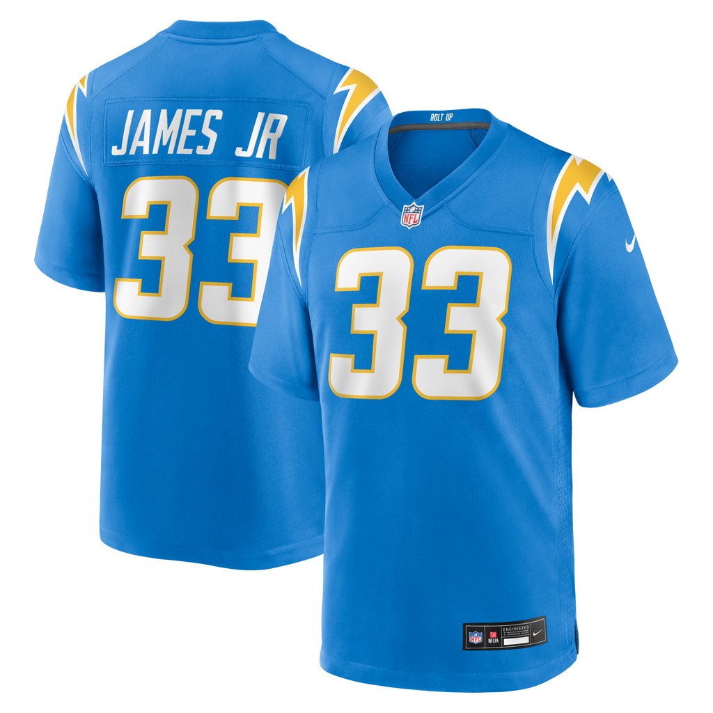 Los Angeles Chargers Derwin James Powder Blue Game Player Jersey product image 1, provided for visual reference and product