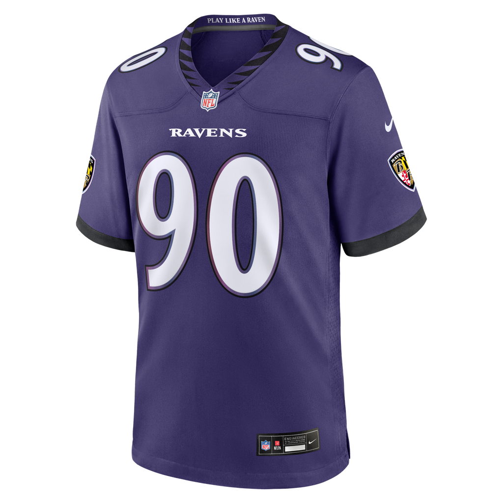 Baltimore Ravens Aeneas Peebles Purple Team Game Jersey product image 3, provided for visual reference and product detail