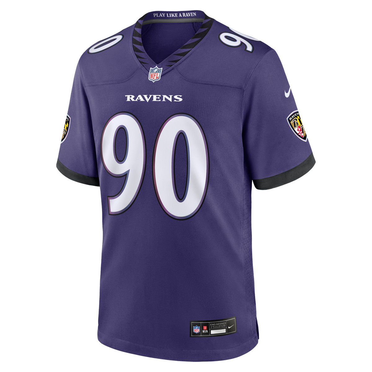 Baltimore Ravens Aeneas Peebles Purple Team Game Jersey product image 3, provided for visual reference and product detail