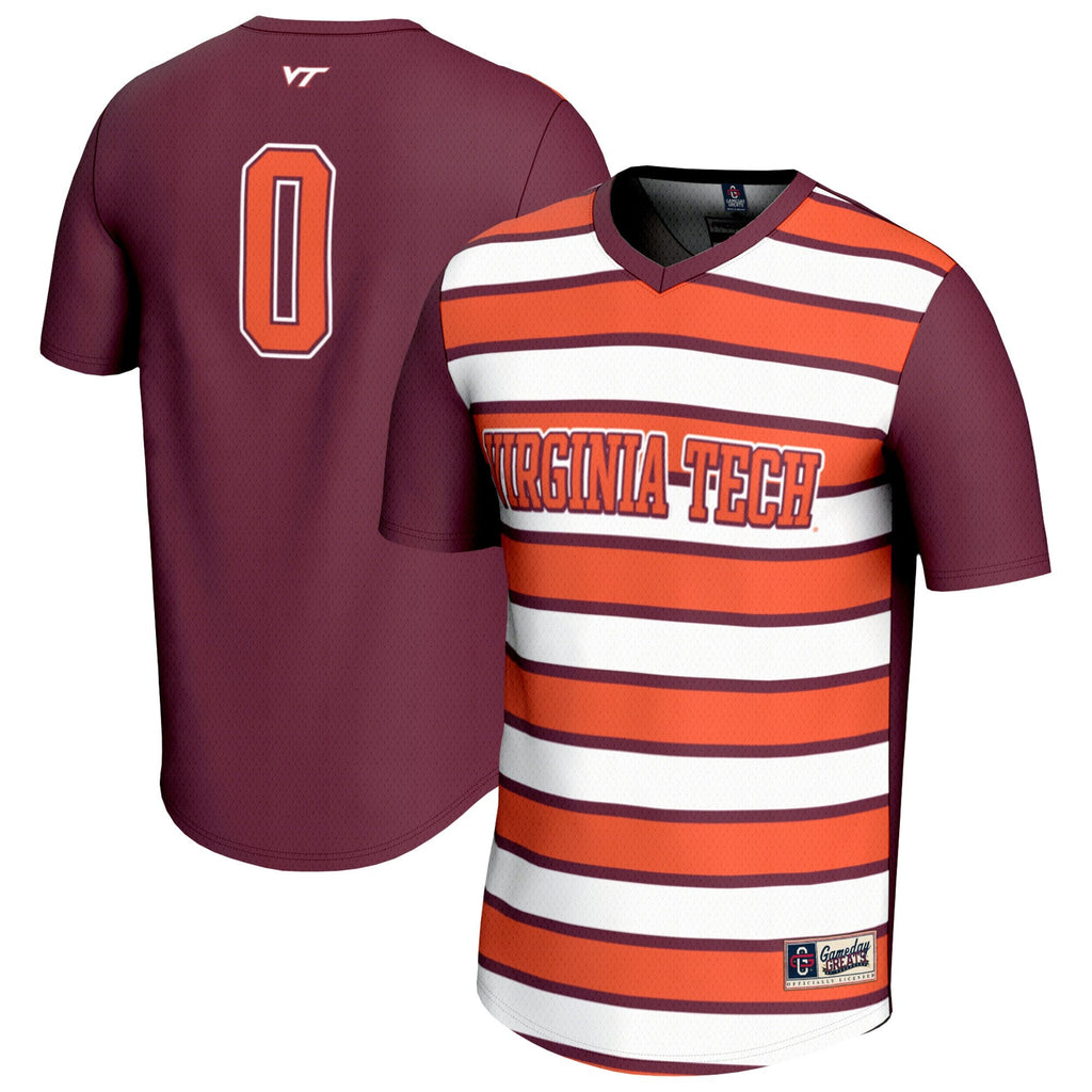Virginia Tech Hokies Lightweight Collegiate #0 Soccer Fashion Jersey - Maroon product image 1, provided for visual reference