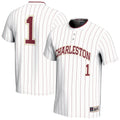 Charleston Cougars Lightweight Collegiate Softball Fashion Jersey - White product image 1, provided for visual reference and