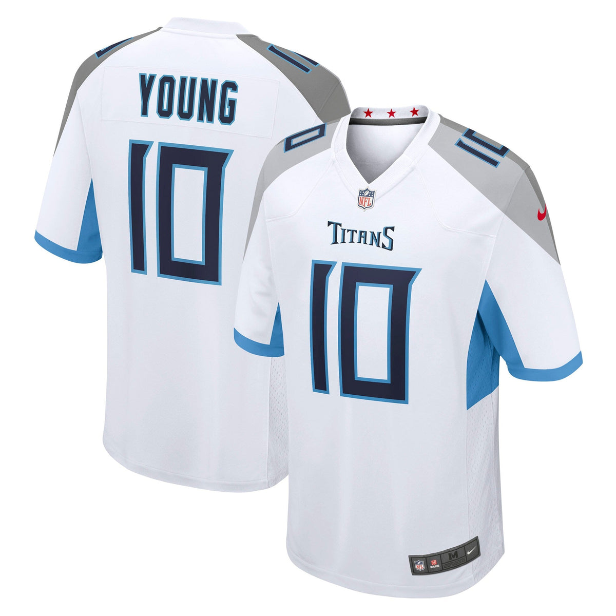 Tennessee Titans Vince Young White Retired Player Game Jersey product image 1, provided for visual reference and product