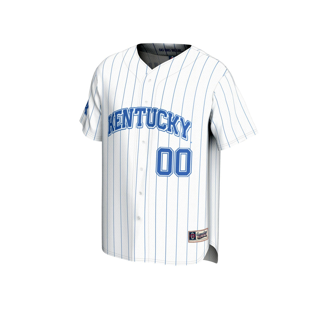 Kentucky Wildcats Lightweight Collegiate Baseball Pinstripe NIL Pick-A-Player Fashion Jersey - White product image 3,