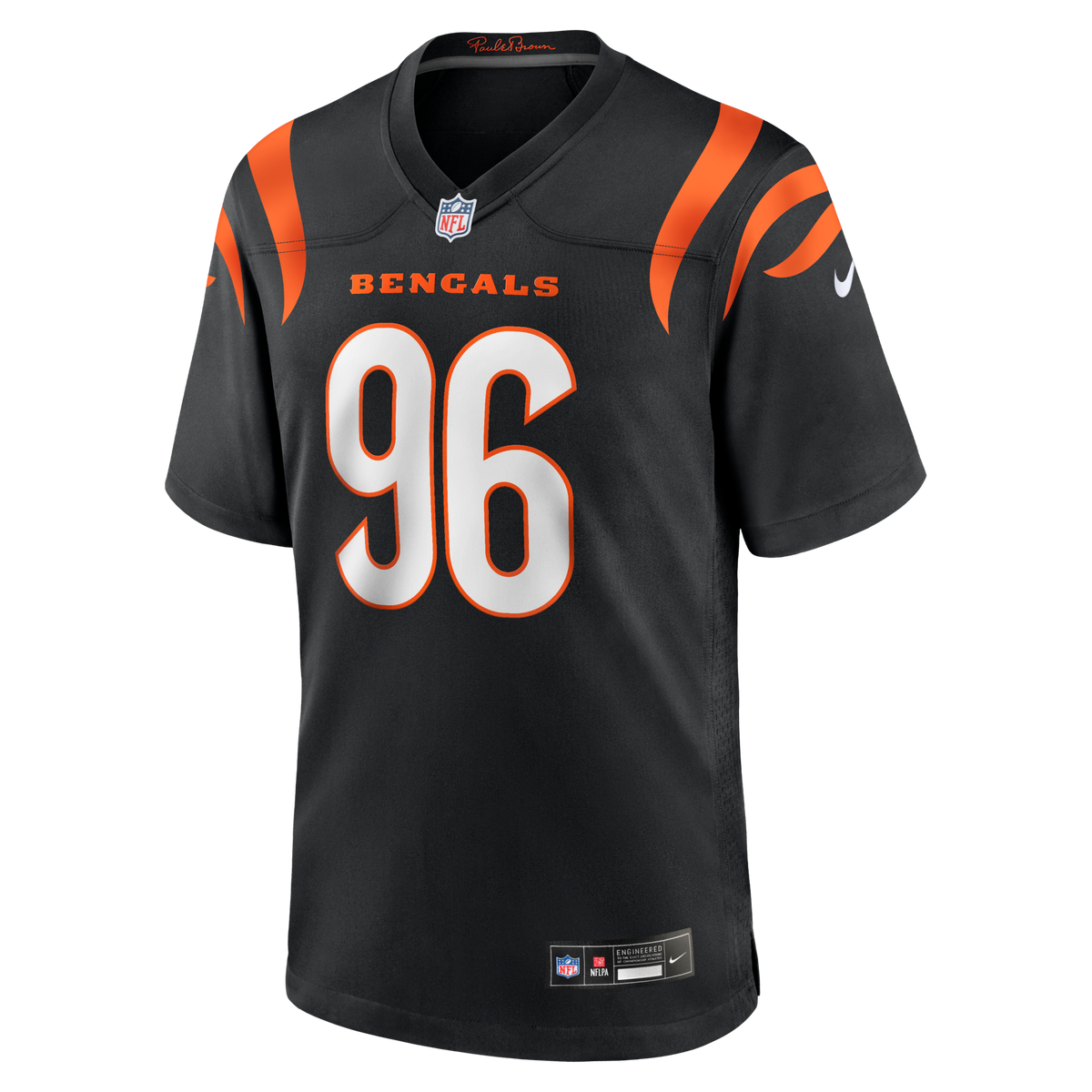 Cincinnati Bengals Cam Sample Black Game Jersey product image 2, provided for visual reference and product detail review