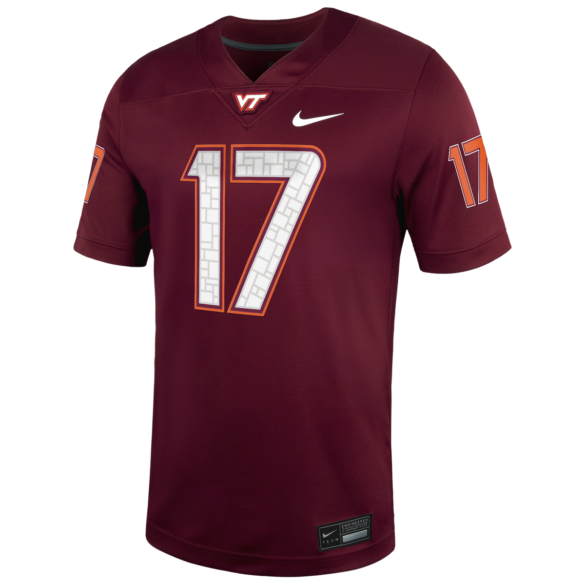 Ethan Grunkemeyer Virginia Tech Hokies Home Game Jersey - Maroon product image 3, provided for visual reference and product