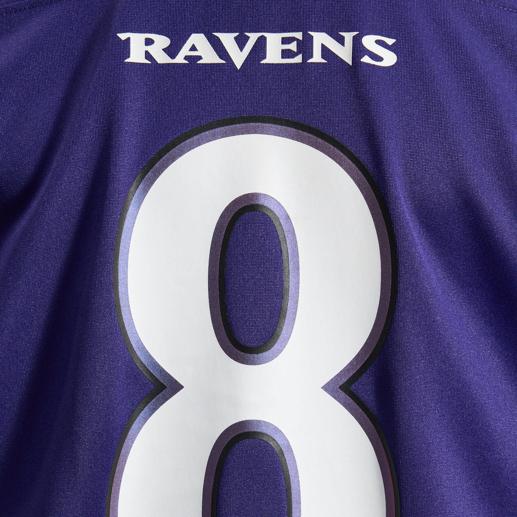 Baltimore Ravens Lamar Jackson Purple Team Game Jersey product image 11, provided for visual reference and product detail