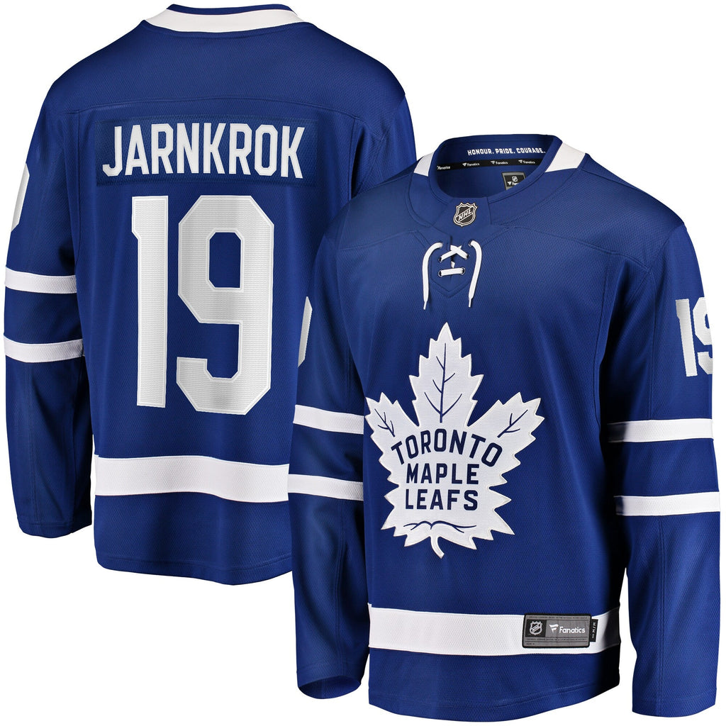 Toronto Maple Leafs Calle Jarnkrok Blue Home Breakaway Player Jersey product image 1, provided for visual reference and
