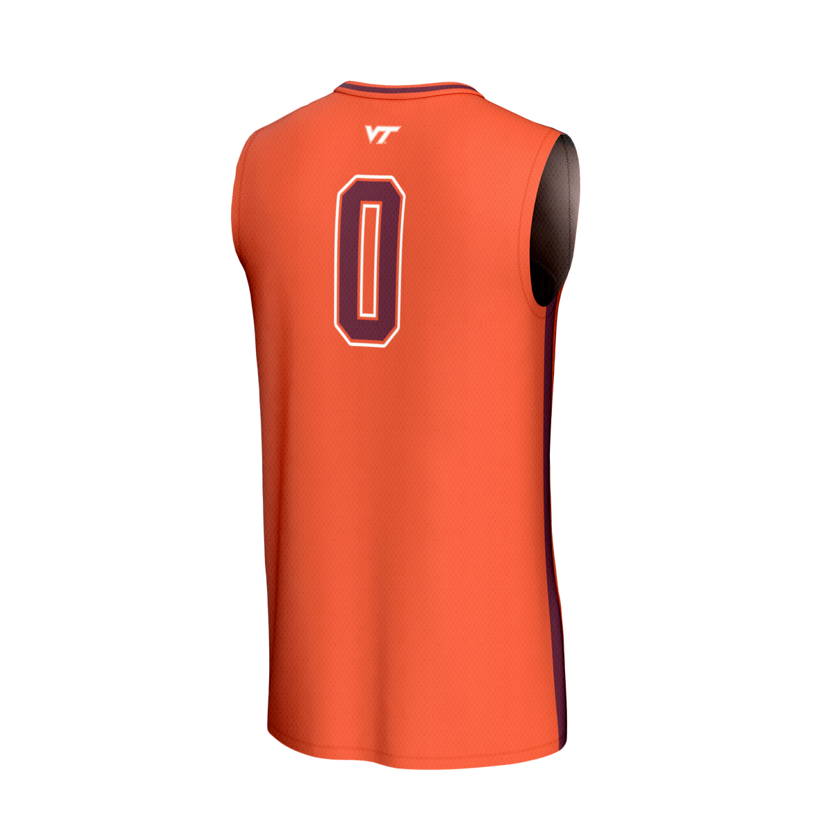 #0 Virginia Tech Hokies Collegiate Basketball Fashion Jersey - Orange product image 4, provided for visual reference and