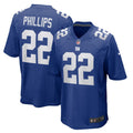 New York Giants Dru Phillips Royal Team Game Jersey product image 1, provided for visual reference and product detail review