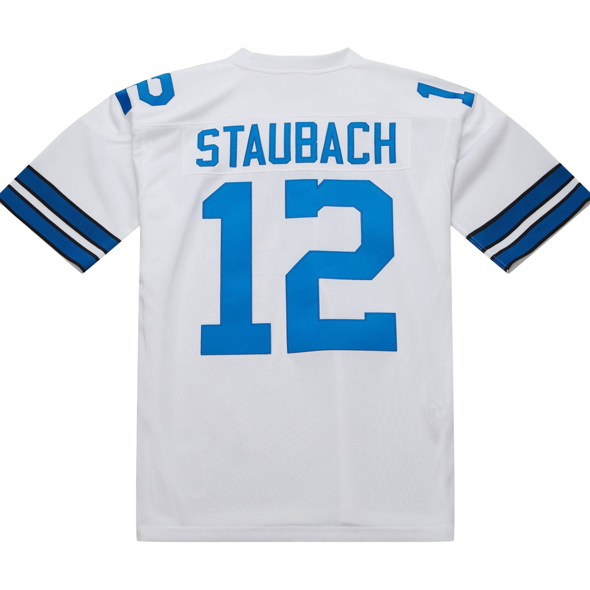 Dallas Cowboys 1975 Roger Staubach White Authentic Throwback Retired Player Jersey product image 4, provided for visual