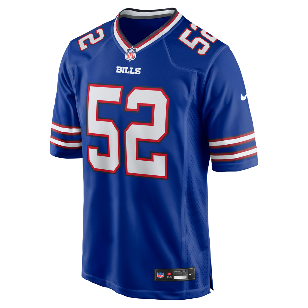 Buffalo Bills Kaleb Elarms-Orr Royal Team Game Jersey product image 2, provided for visual reference and product detail