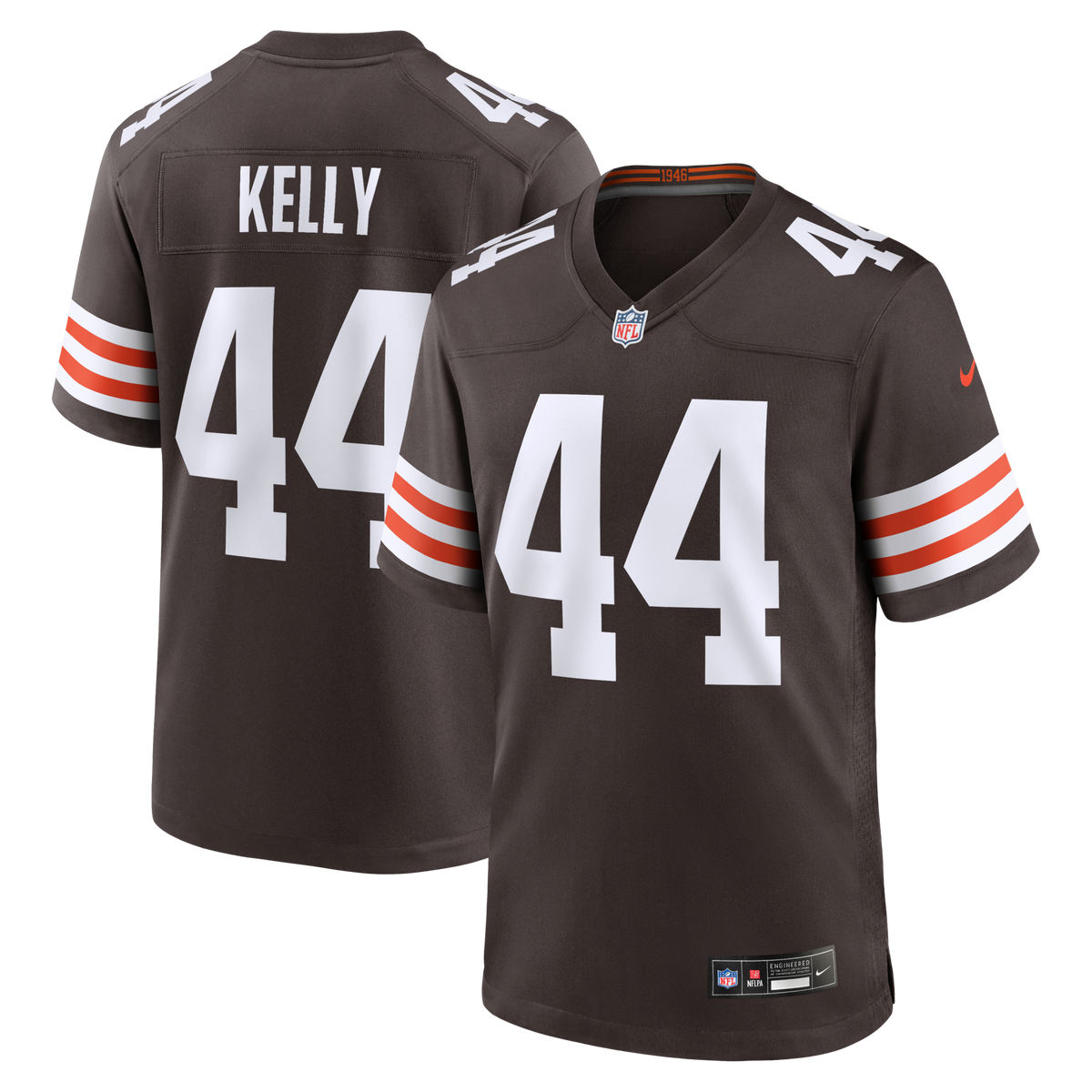 Cleveland Browns Leroy Kelly Brown Game Retired Player Jersey product image 2, provided for visual reference and product
