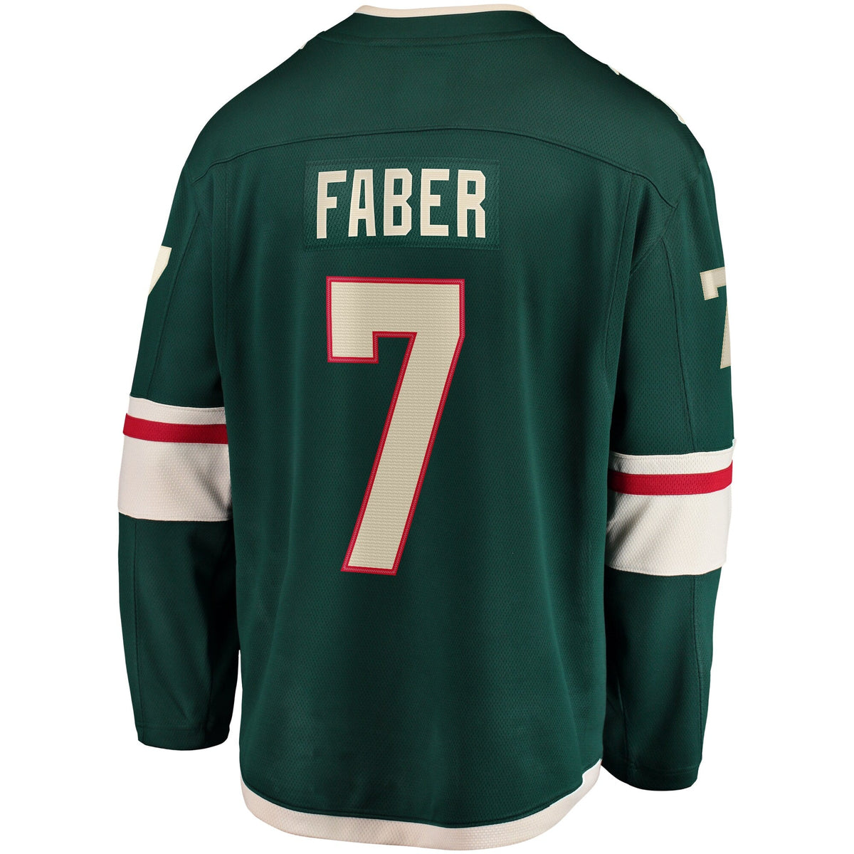 Minnesota Wild Brock Faber Green Home Breakaway Player Jersey product image 4, provided for visual reference and product