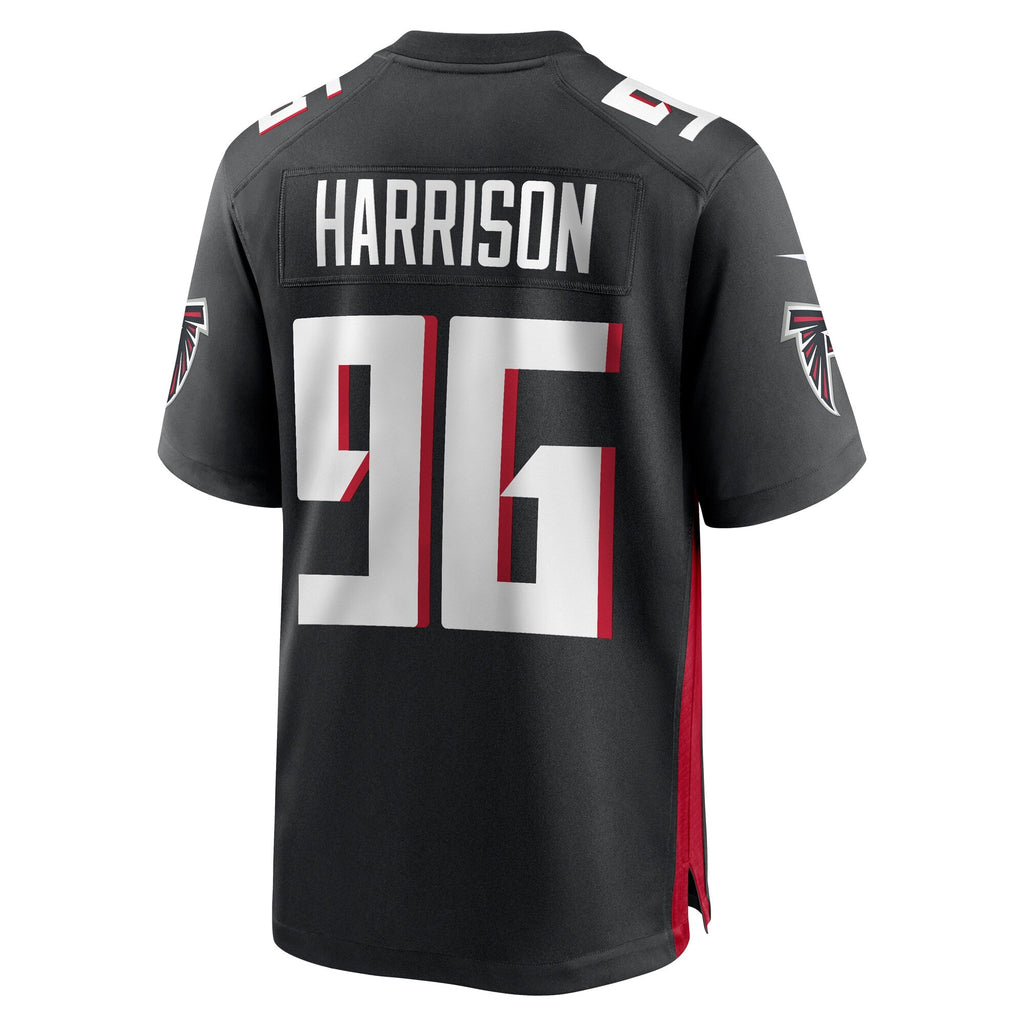 Atlanta Falcons Zach Harrison Black Team Game Jersey product image 4, provided for visual reference and product detail review