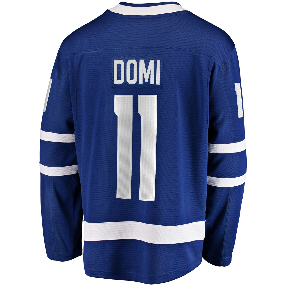 Toronto Maple Leafs Max Domi Blue Home Breakaway Jersey product image 4, provided for visual reference and product detail