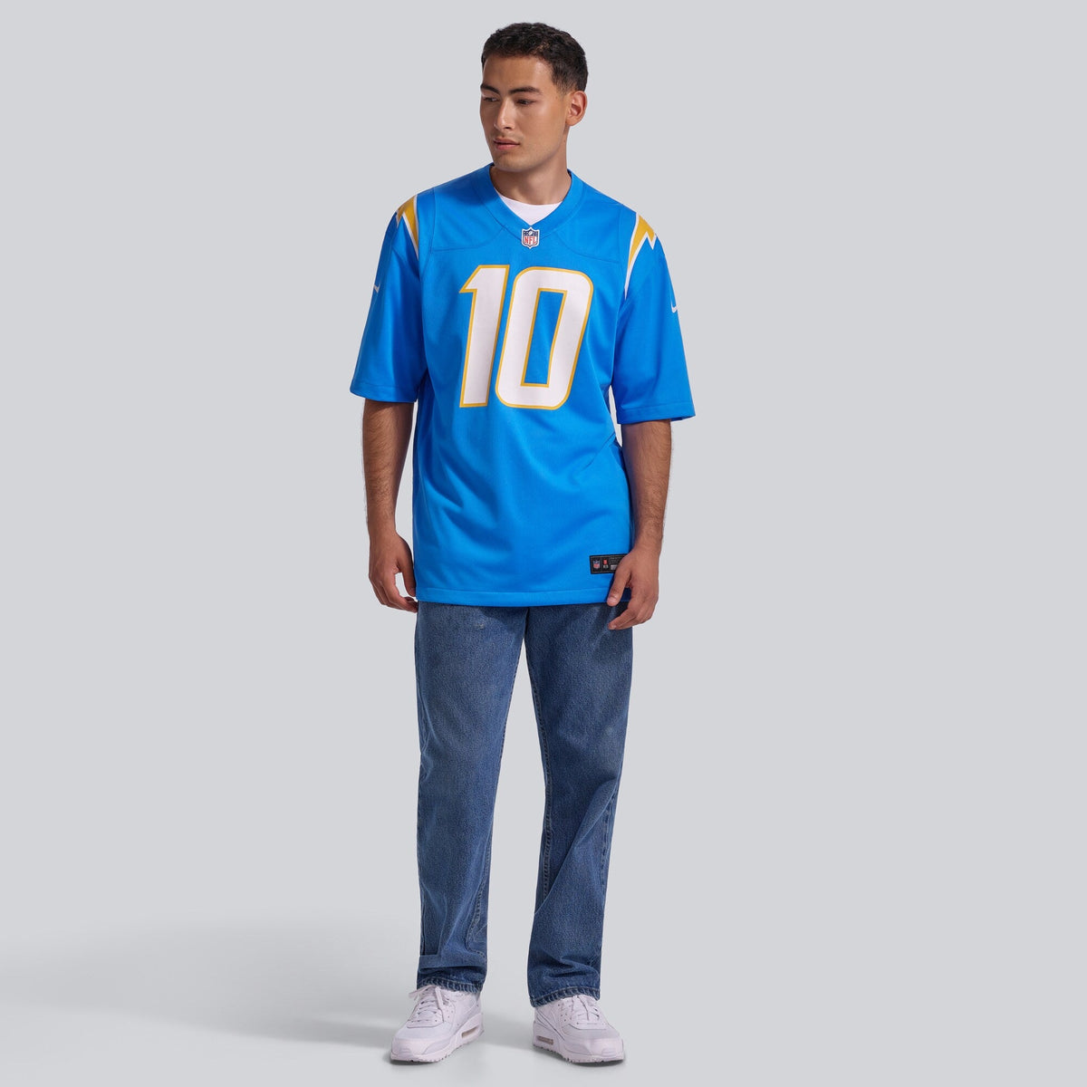 Los Angeles Chargers Justin Herbert Powder Blue Player Game Jersey product image 5, provided for visual reference and