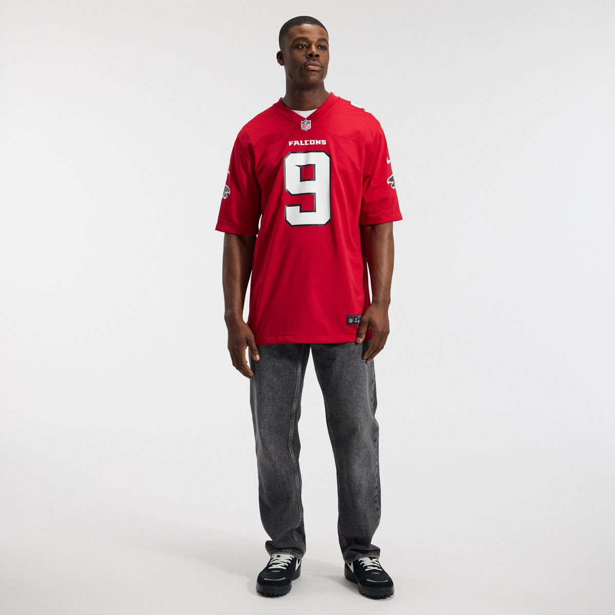 Atlanta Falcons Michael Penix Jr. Red Game Jersey product image 5, provided for visual reference and product detail review