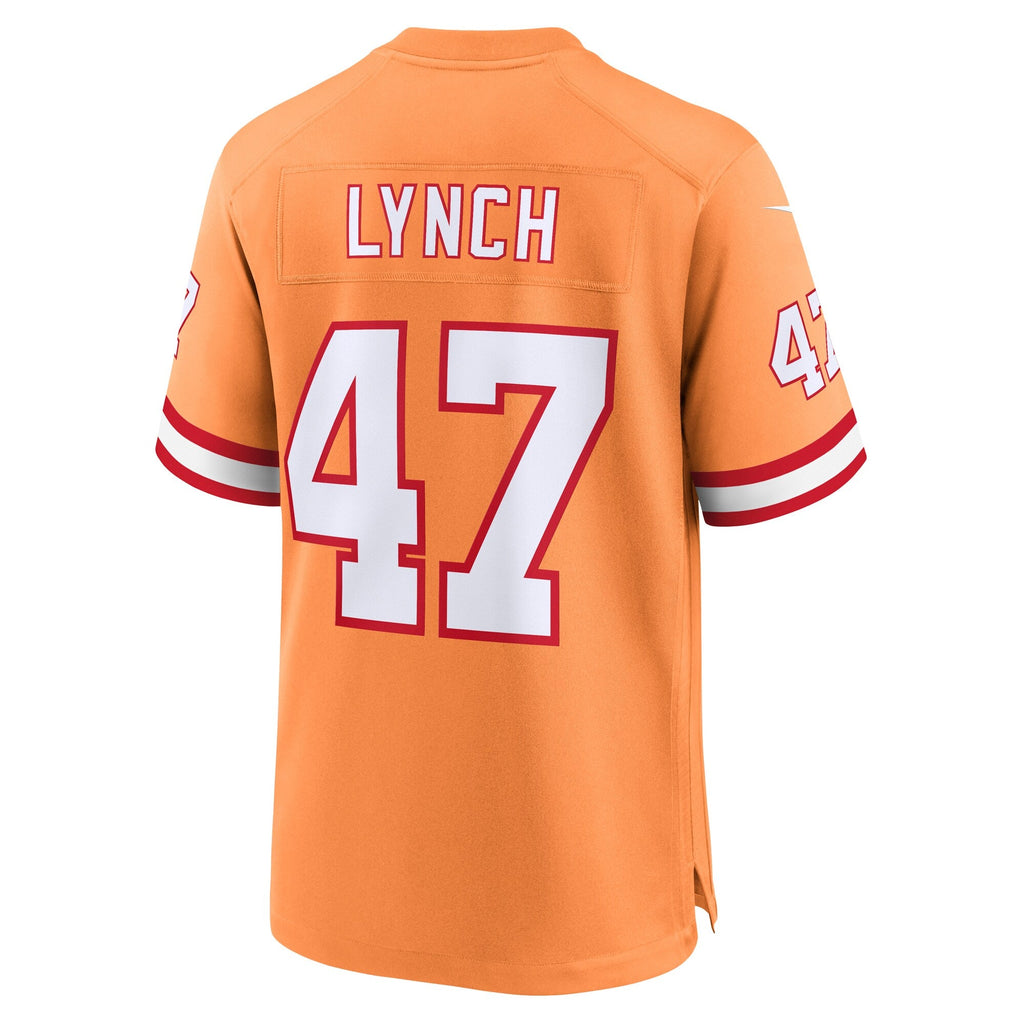 Tampa Bay Buccaneers John Lynch Orange Throwback Game Jersey product image 4, provided for visual reference and product