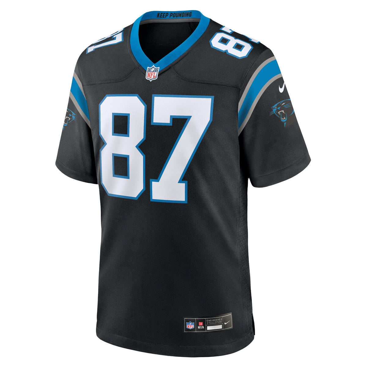 Carolina Panthers Brycen Tremayne Black Team Game Jersey product image 3, provided for visual reference and product detail