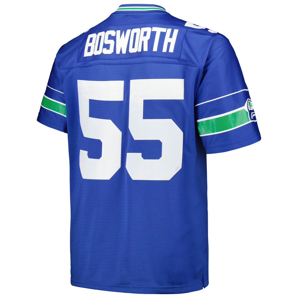 Seattle Seahawks Brian Bosworth Royal Big & Tall 1987 Legacy Retired Player Jersey product image 4, provided for visual