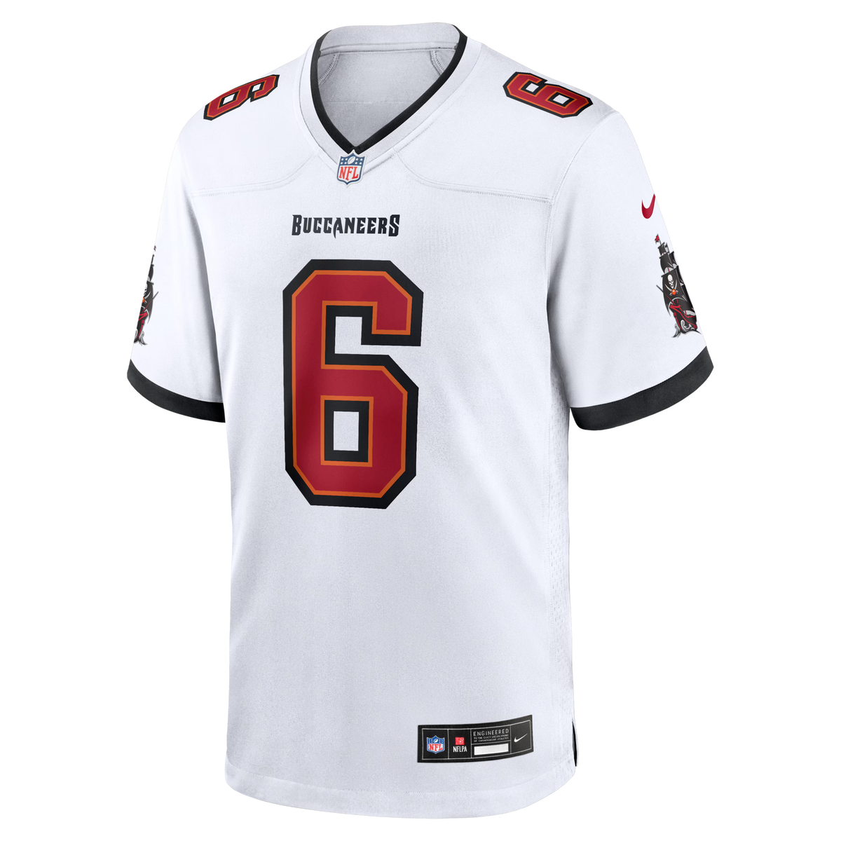 Tampa Bay Buccaneers Baker Mayfield White Away Game Jersey product image 7, provided for visual reference and product detail