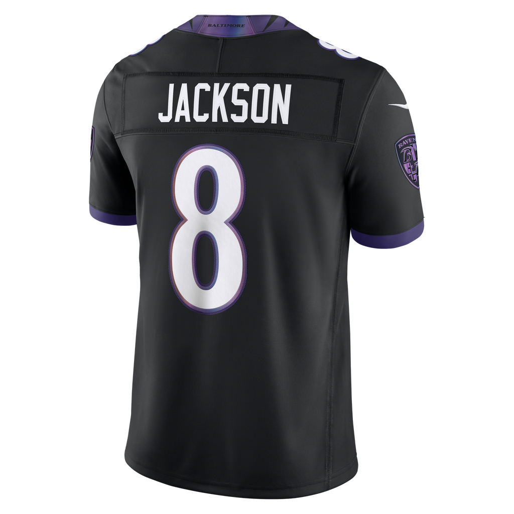 Baltimore Ravens Lamar Jackson Black Alternate Alternate Vapor F.U.S.E. Stitched Limited Jersey product image 4, provided