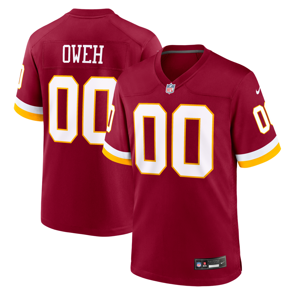 Washington Commanders Odafe Oweh Burgundy Game Jersey product image 2, provided for visual reference and product detail