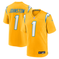 Los Angeles Chargers Quentin Johnston Gold Alternate Charger Power Game Player Jersey product image 1, provided for visual