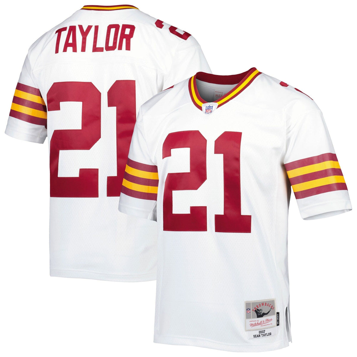 Washington Commanders Sean Taylor White Big & Tall 2007 Legacy Retired Player Jersey product image 2, provided for visual