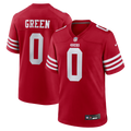 San Francisco 49ers Renardo Green Scarlet Game Jersey product image 1, provided for visual reference and product detail