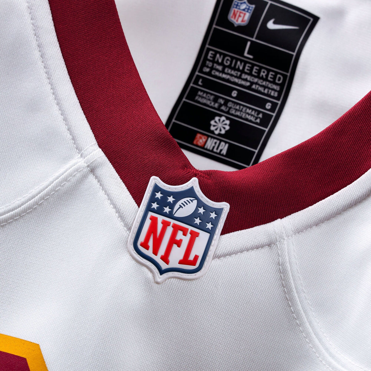 Washington Commanders Trey Amos White Game Super Bowl Era Jersey product image 6, provided for visual reference and product