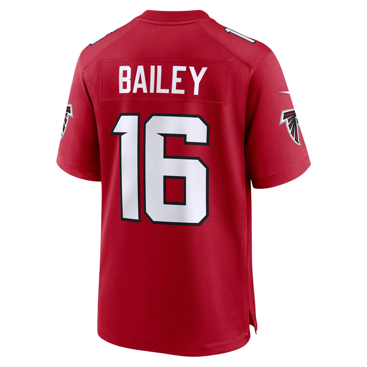 Atlanta Falcons Jake Bailey Red Team Game Jersey product image 4, provided for visual reference and product detail review