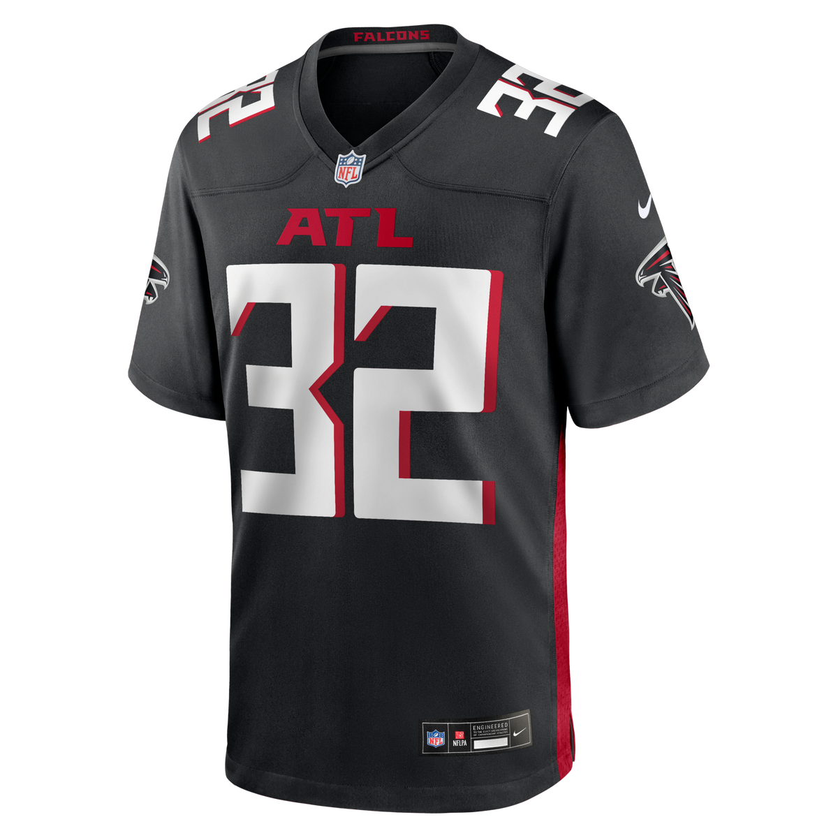 Atlanta Falcons Jamal Anderson Black Game Retired Player Jersey product image 2, provided for visual reference and product