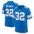 Detroit Lions Brian Branch Blue Game Jersey product image 1, provided for visual reference and product detail review