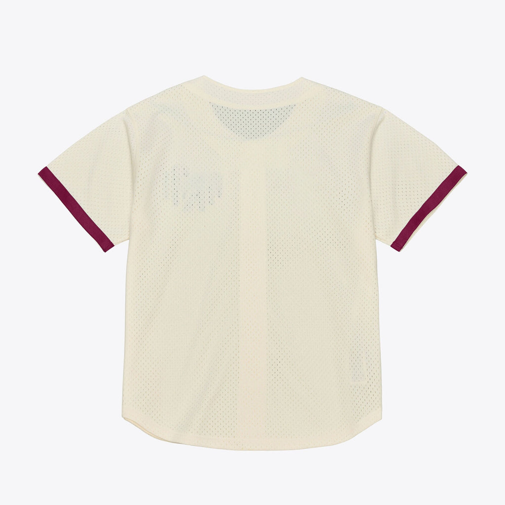Texas A&M Aggies Mesh Button-Up Batting Practice Baseball Jersey - Cream product image 3, provided for visual reference and