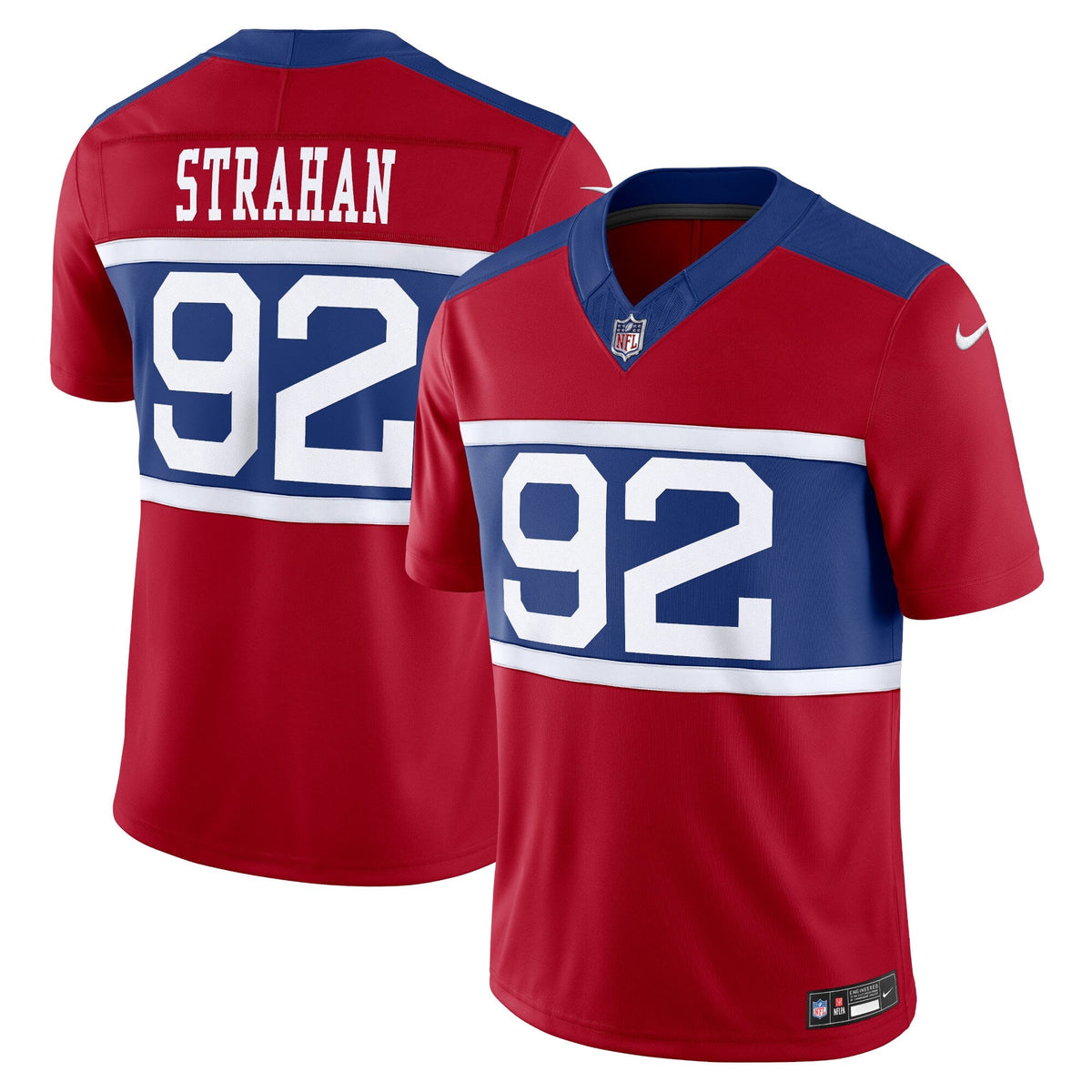 New York Giants Michael Strahan Century Red Alternate Vapor F.U.S.E. Retired Player Limited Jersey product image 1, provided