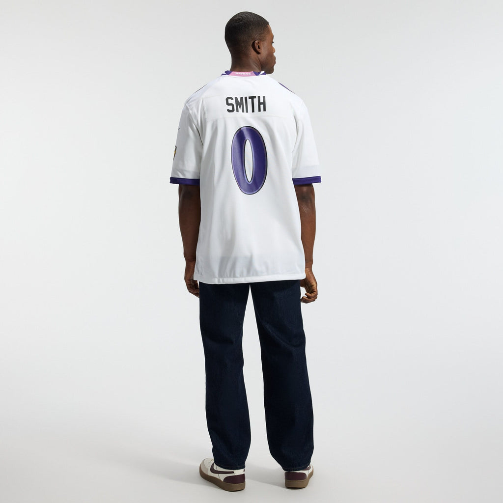Baltimore Ravens Roquan Smith White Game Jersey product image 6, provided for visual reference and product detail review