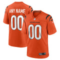 Cincinnati Bengals Orange Alternate Game Custom Jersey product image 1, provided for visual reference and product detail